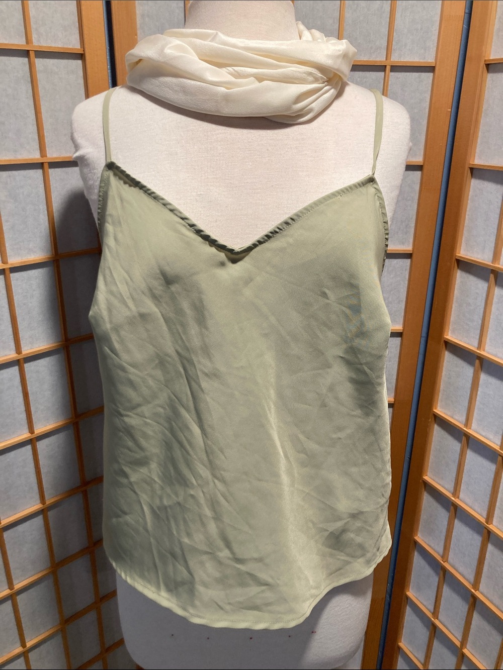 Light Green Satin Style Cami Top (G25)